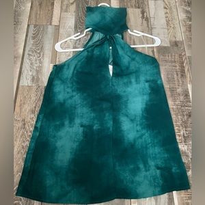 Ariella High neck Keyhole Top Emerald Size:Small